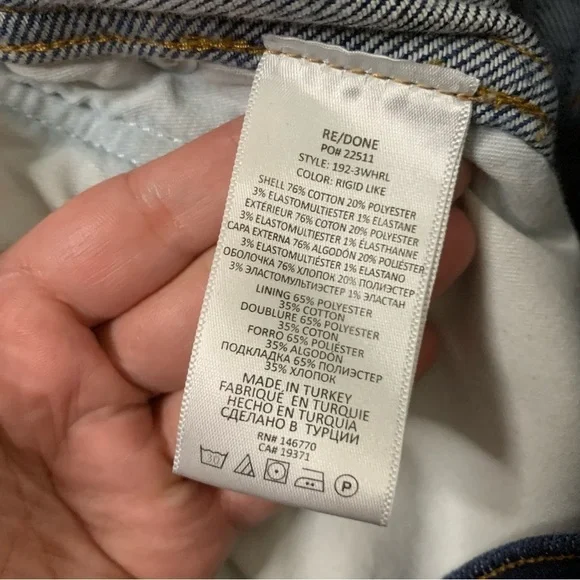 Redone jeans 90s high rise loose button fly jeans rigid like blue 28 - Picture 3 of 11